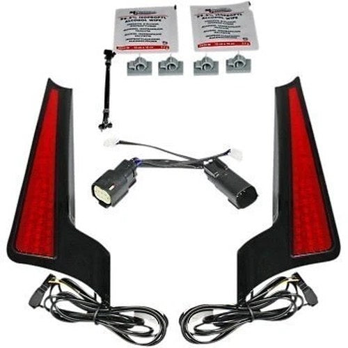 Custom Dynamics Black Red Lens Fascia LED Panels for 10-13 Street Glide