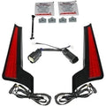 Custom Dynamics Black Red Lens Fascia LED Panels for 10-13 Street Glide