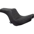 Drag Specialties 0802-1493 Predator Iii Seat Silver Diamond Stitch for Flsb Fxlr