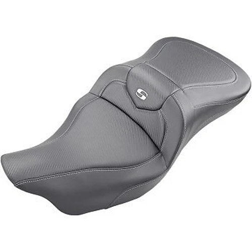 Saddlemen Carbon Fiber Extended Reach Road Sofa Seat for Harley Touring 08-23