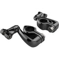 Ciro 4" Extended Black Engine Guard Highway peg Hingless Mounting Clamp Kit