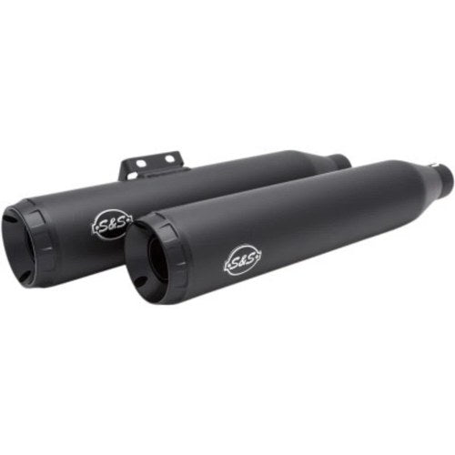S&S Grand National Black Slip-On Mufflers Harley 18-21 FLFB/FLSL/FXBB/FXLR/FXBR