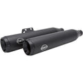 S&S Grand National Black Slip-On Mufflers Harley 18-21 FLFB/FLSL/FXBB/FXLR/FXBR