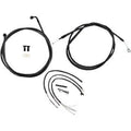 LA Choppers LA-8153KT2-13M Black Midnight Braided Handlebar Cable/Brake Line Kit