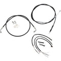 LA Choppers LA-8153KT2-13B Black Vinyl Braided Handlebar Cable/Brake Kit 12-14"