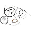 LA Choppers LA-8300KT2-19B Black Vinyl Braided Cable/Brake Kit for 18-20" Apes