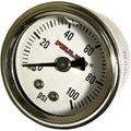 Feuling 9042 White Face 1.5" Oil Pressure Gauge with Back Port