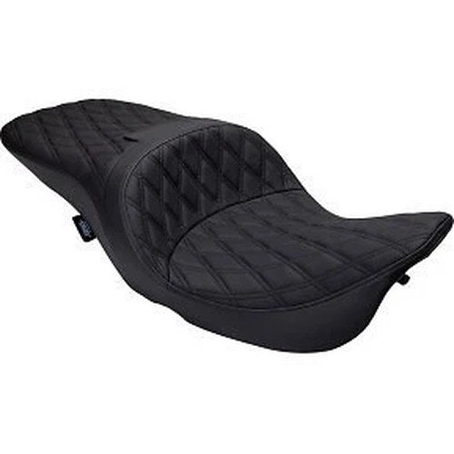 Drag Specialties 0801-1504 Freedom Touring Seat Double Diamond Black Flh '97-'07