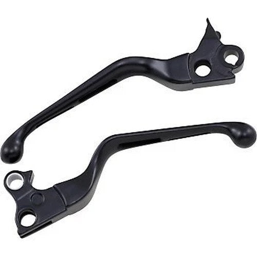 Drag Specialties 0610-0142 Slotted Black Wide Black Levers Set for Harley 96-17