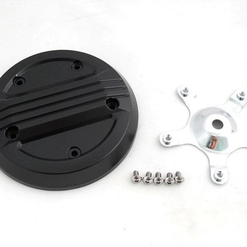 V-Twin 34-0060 Flat Black Five-Bolt Air Cleaner Insert - Twin Cam Softail 99-15