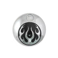 V-Twin 38-0605 Chrome & Black Flames Fuel Tank Console Door for 08-24