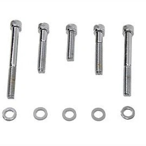 V-Twin 8786-5T Chrome Sprocket Cover Allen Screw Kit for 77-84 Sportster