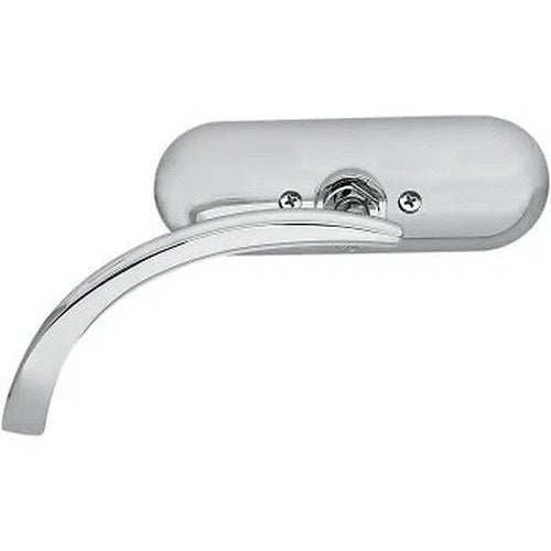 Arlen Ness 13-406 Chrome Micro-Mirror Mini Oval Left Side Sold Each