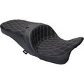 Drag Specialties 0801-1482 Freedom Touring Seat Silver Stitch for Touring 09-23
