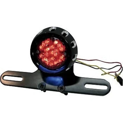 Drag Specialties 2010-0797 Black Custom Bobber LED Taillight License Plate Mount