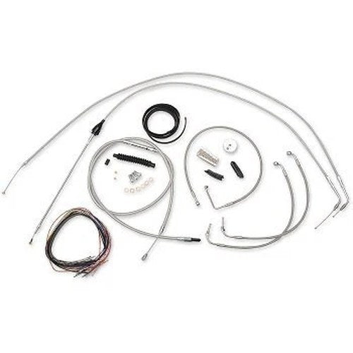 LA Choppers LA-8005KT2A-16 Stainless Braided Handlebar Cable/Brake Line Kit