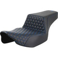 Saddlemen 823-07-17801 Honeycomb Step-Up Seat- Blue Stitch - FL '23-'24