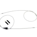 V-Twin 36-0880 Stainless Steel Throttle and Idle Cable Set Clear Coat +8"