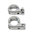 V-Twin 27-0702 Chrome Billet Foot Peg Clamps for 1-1/2" Engine Guard Frame Tube