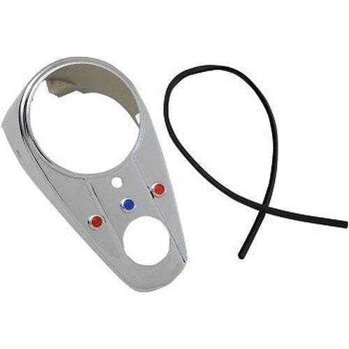 Drag Specialties DS-373656 Chrome Three-Light Dash Cover 63-67 FL