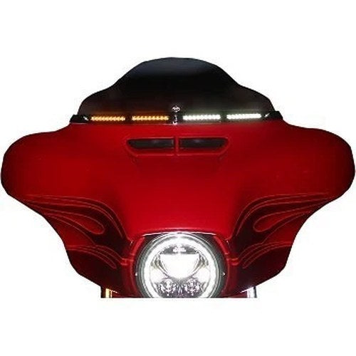 Custom Dynamics CD-WT2-05-C Chrome Genesis 4 Dynamic LED Batwing Windshield Trim