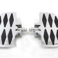 V-Twin 27-0930 Chrome Diamond Mini Male Mount Passenger Floorboards for Harley