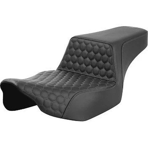 Saddlemen 0801-1833 Extended Reach Gray Honeycomb Stitch Seat for 23-24