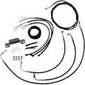 LA Choppers LA-8055KT2-16B Black Vinyl Braided Handlebar Cable/Brake Line Kit