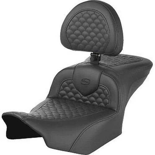 Saddlemen 823-07-208B0 Roadsofa Seat Scallop Dragon Stitch with Backrest 23-24