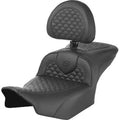 Saddlemen 823-07-208B0 Roadsofa Seat Scallop Dragon Stitch with Backrest 23-24