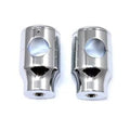 V-Twin 25-0224 Chrome 2" Riser Set with Hidden Screws for 1" Harley Application