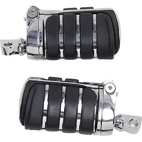 Kuryakyn 4445 Chrome Iso Switchblade Foot Pegs for Harley Male Mount