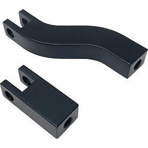 Drag Specialties 1620-2507 Black Passenger Footpeg Mount Kit for 02-05 Dyna