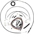 LA Choppers LA-8155KT2-13B Black Vinyl Braided Handlebar Cable/Brake Kit 12-14"