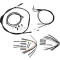 Burly Brand B30-1017Complete Black Vinyl Handlebar Cable/Line Kit for Ape Hanger