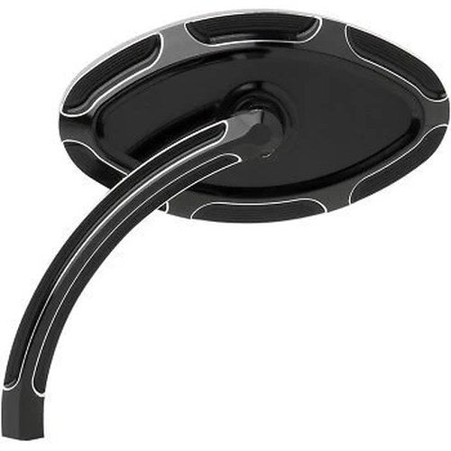 Arlen Ness Left Side Black Beveled Cats Eye Forged Mirror for Harley -SOLD Each