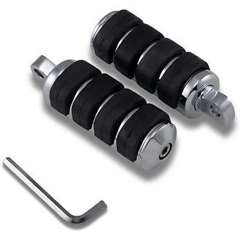 Drag Specialties DS-253500 Chrome Large Driver Male Mount Foot Pegs for Harley