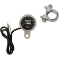 Drag Specialties Chrome LED Illuminated Black 1-7/8" Electronic Mini Tachometer