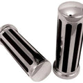 V-Factor 42089 Chrome & Rubber Rail Hand Grips for Harley Electronic Tbw