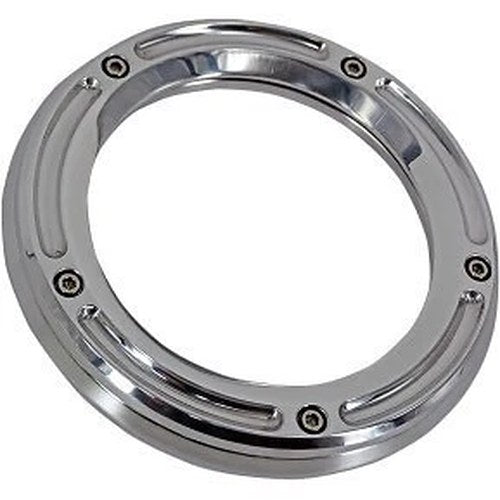 Trask TM-0040CH Chrome Clear Assault Derby Cover for Twin Cam