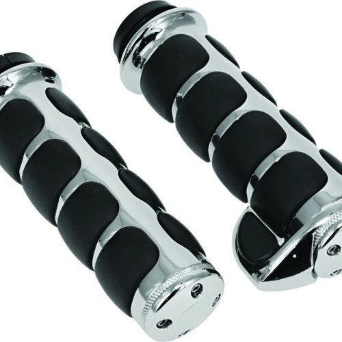Kuryakyn 6228 Premium Iso Hand Grips Chrome Throttle Boss Harley Electronic Tbw