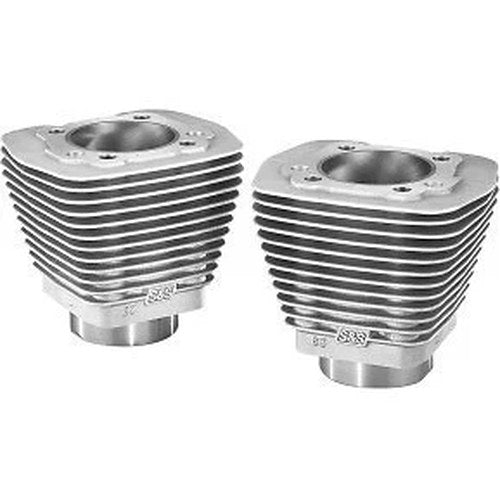 S&S Natural Finish Evo Style Aluminum Pair of Cylinders 84-99 Harley Big Twin