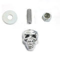 V-Twin Mfg. 48-0302 Chrome Decorative Threaded Skull Bolt & Nut