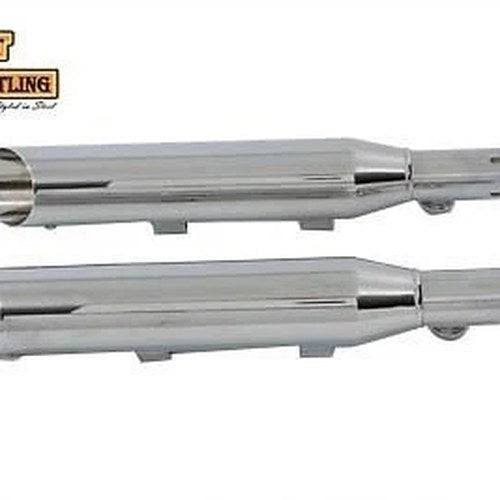 V-Twin Mfg. 30-0359 Chrome Side Slash Slip On Mufflers for Sportster 04-13