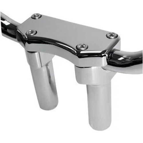 Drag Specialties 0602-0588 Chrome 4" Handlebar Riser Top Clamp Kit for 1" Harley