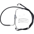 Drag Specialties 1741-2510 Extended Length Black Vinyl Brake Line Kit +4"