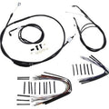 Burly Brand B30-1041Complete Black Vinyl Handlebar Cable/Line Kit for Ape Hanger