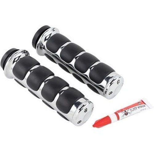 Kuryakyn 6227 Standard Iso Hand Grips Chrome for Harley Tbw 08-23 Softail 18-23