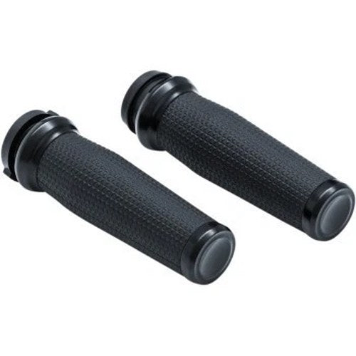 Kuryakyn 5943 Black Thresher Hand Grips for Harley Electronic Throttle