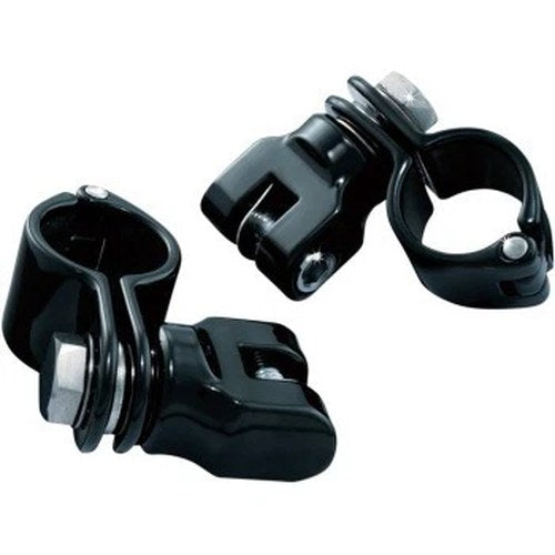 Kuryakyn 7572 Gloss Black 1-1/4" Magnum Quick Clamp Cruise Peg Mounts